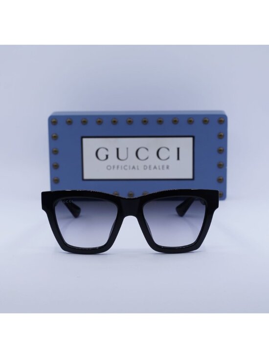 Gucci GG1714S 001 Square Sunglasses - Black / Grey main image 5